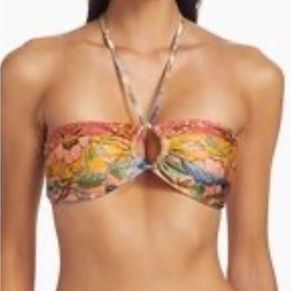 Zimmermann Junie Panelled Halter Bikini Top NWT Size 0/US 2 - Picture 1 of 8